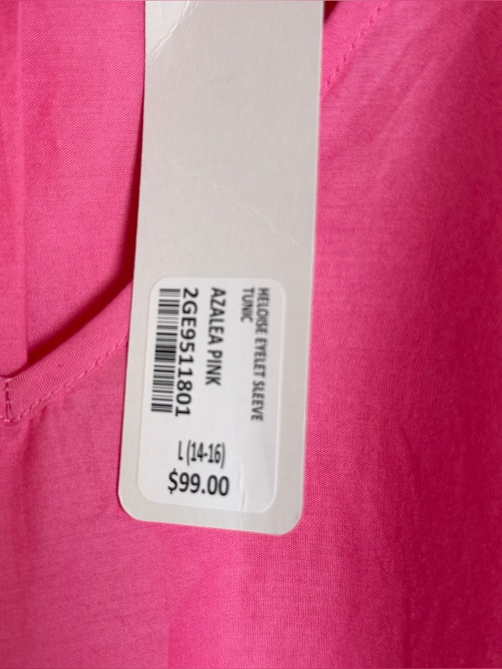 Soft Surroundings Women’s Pink Boho Top Sz L Eyelet Bell Sleeve Cottagecore - Picture 6 of 11